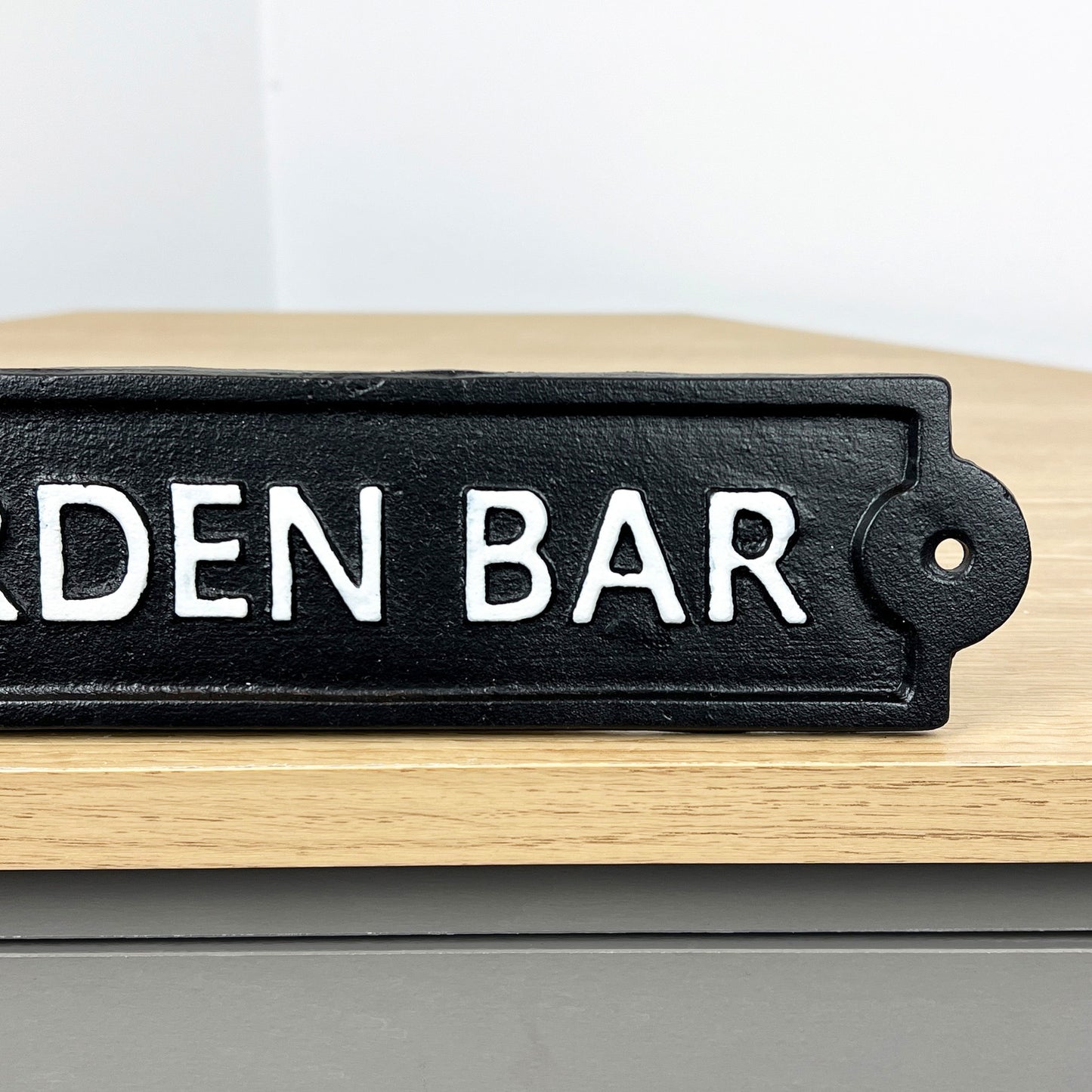 26.5cm 'Garden Bar' Cast Iron Wall Sign / Plaque