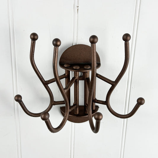 4 Hook Wall Mounted Coat Stand – Metal