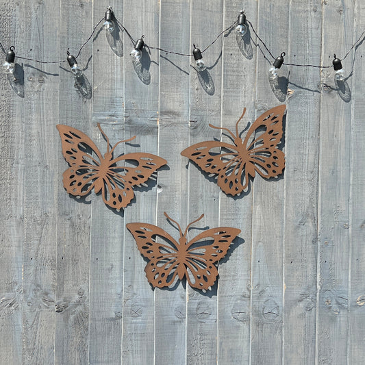 Set of 3 Butterfly Garden Wall Decorations