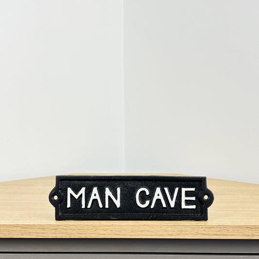 'Man Cave' - Cast Iron Wall Sign / Plaque