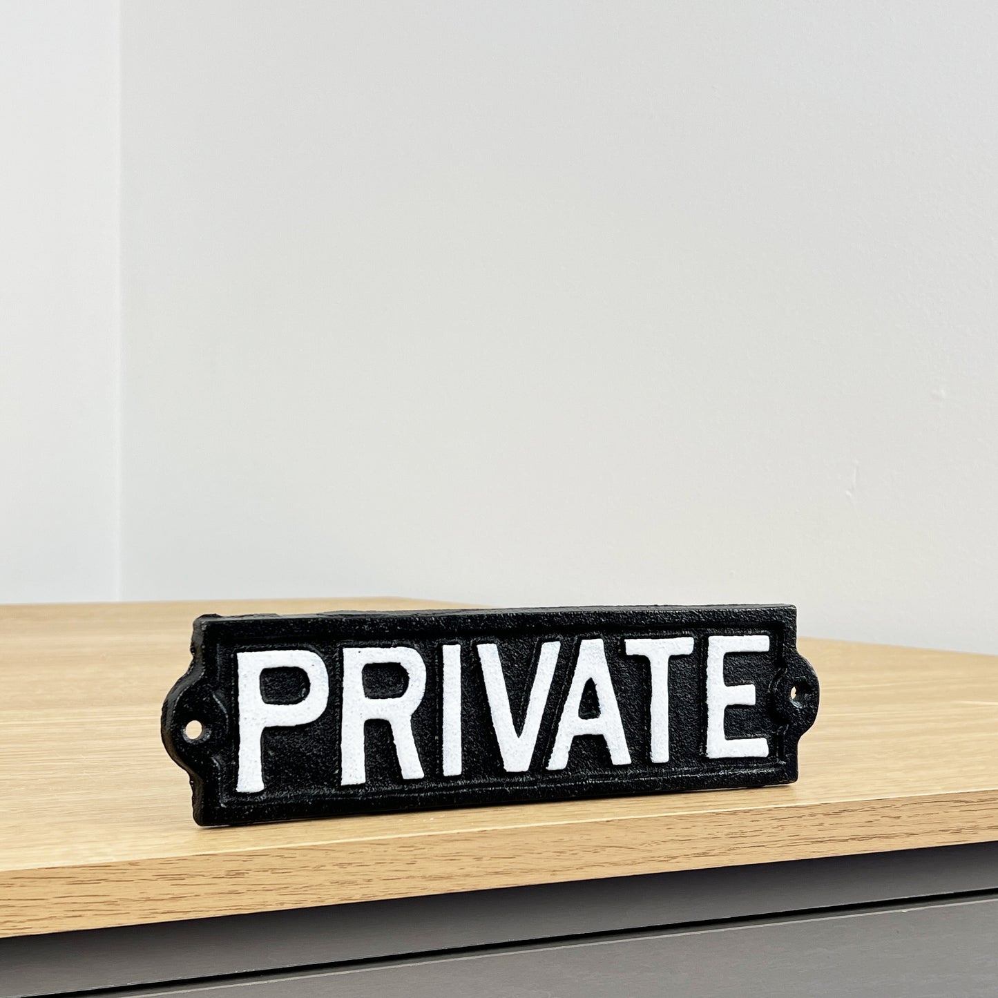 'Private' - Cast Iron Wall Sign / Plaque