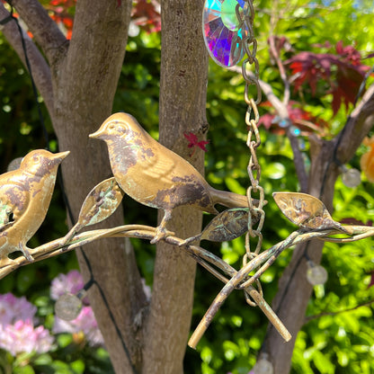 Vintage Heart Hanging Bird Feeder Dish - Birds