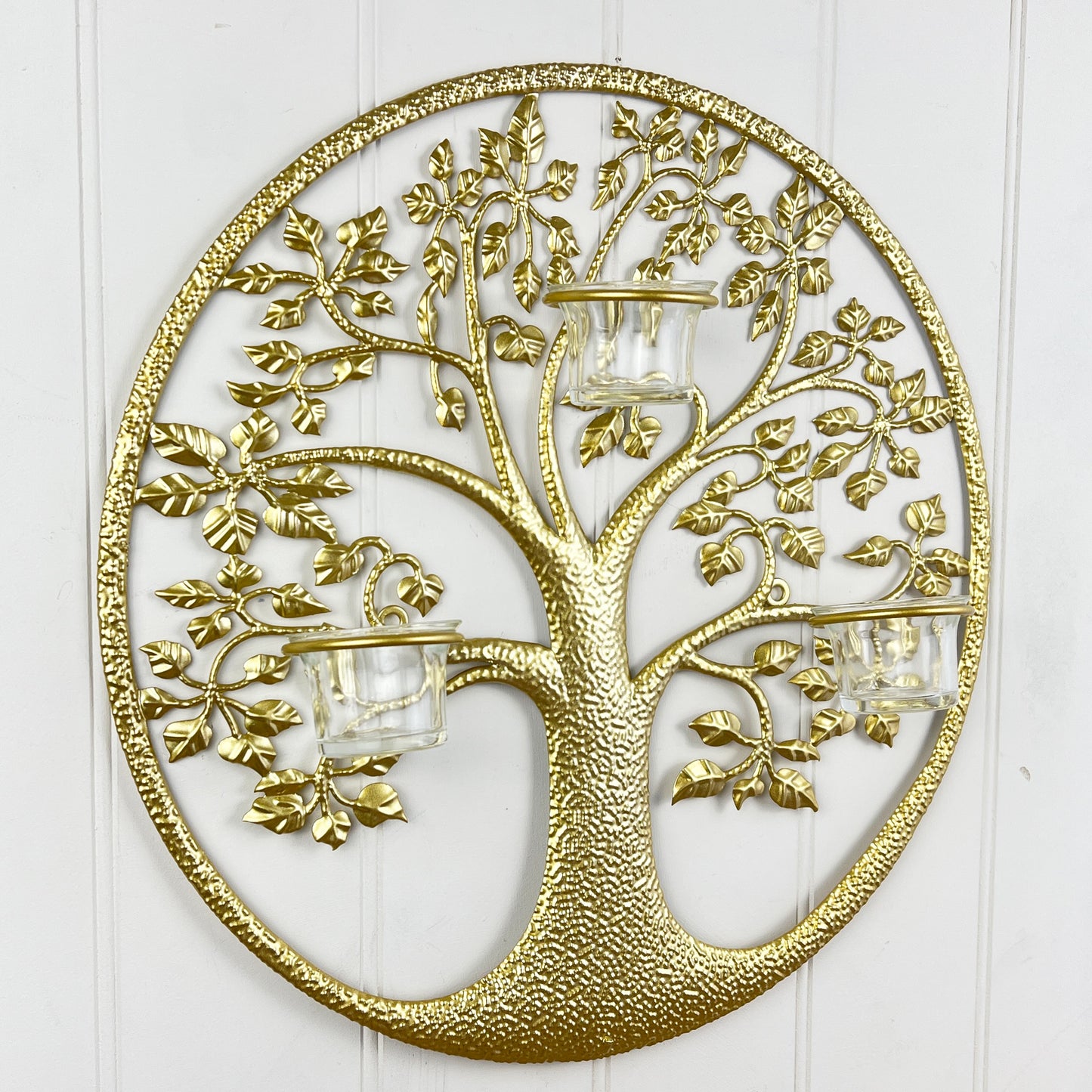 40cm Tree of Life Wall Art Tea Light Candle Holder