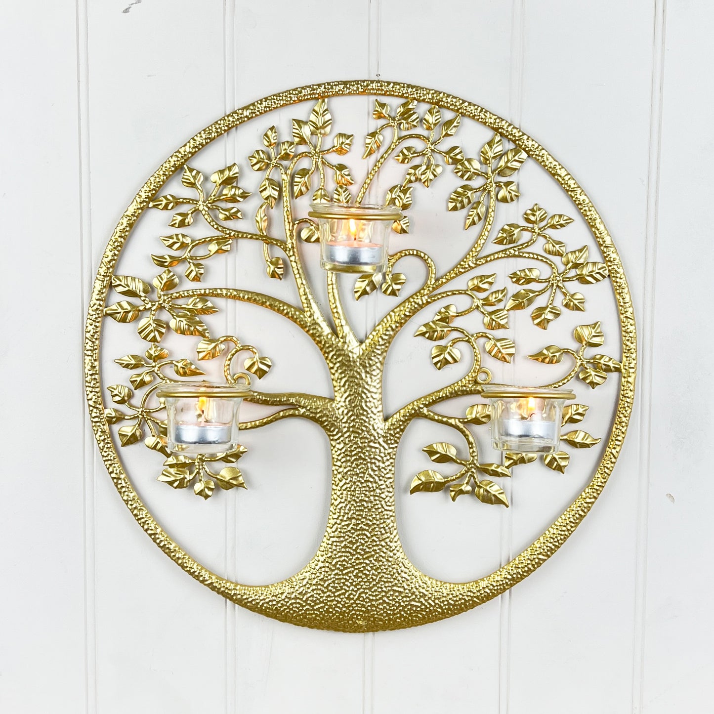 40cm Tree of Life Wall Art Tea Light Candle Holder