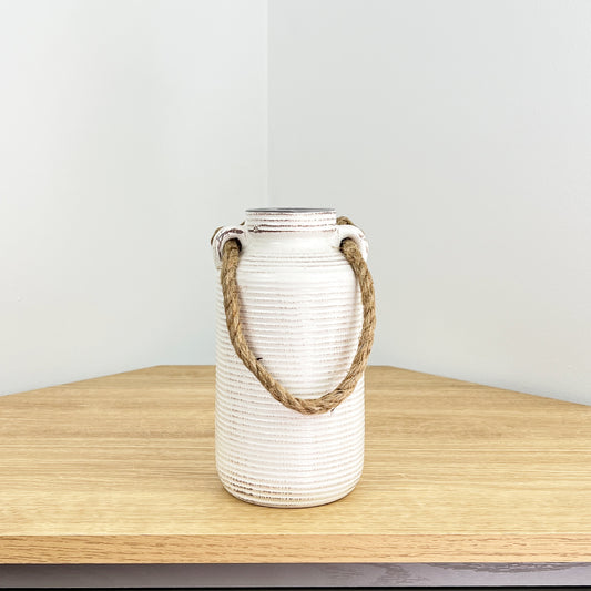 Natural Interiors Vase with Rope Handle