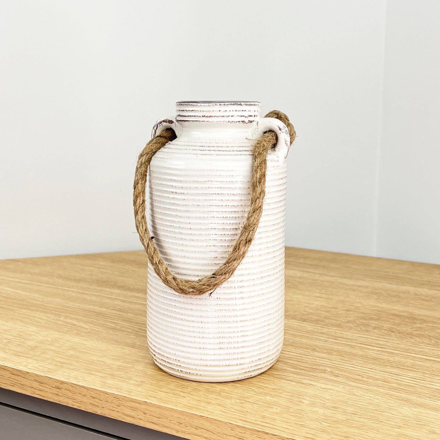 Natural Interiors Vase with Rope Handle