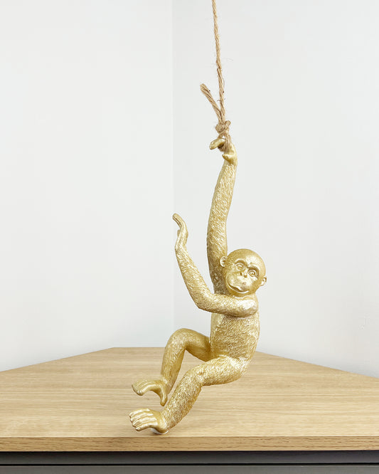 Gold Hanging Monkey - Design #3