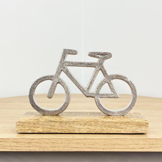 Small Bike on Wood Ornament
