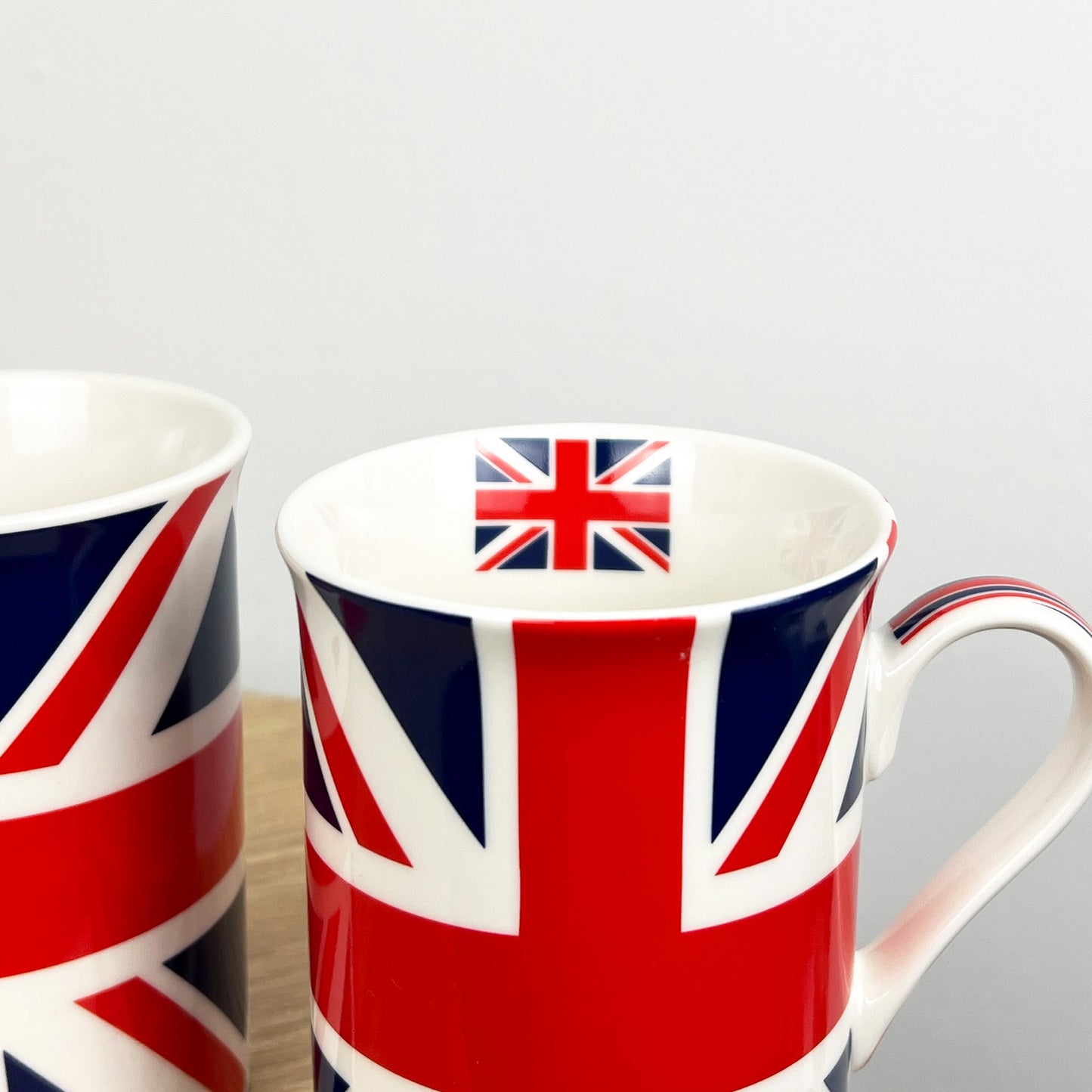 Set of 2 Union Jack UK Flag 250ml Mugs - Fine China