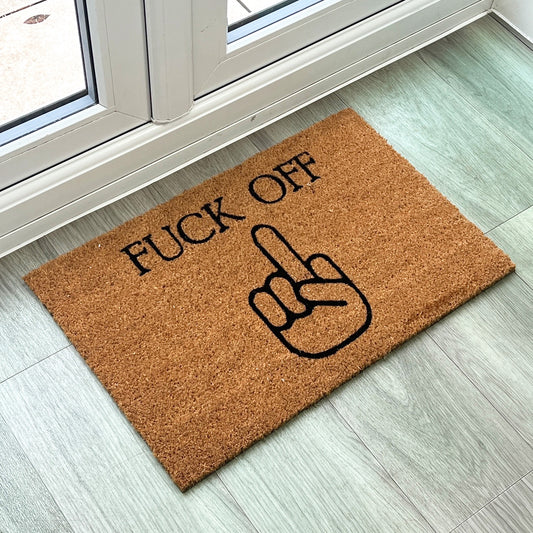 Funny 'Fck Off' Middle Finger Doormat