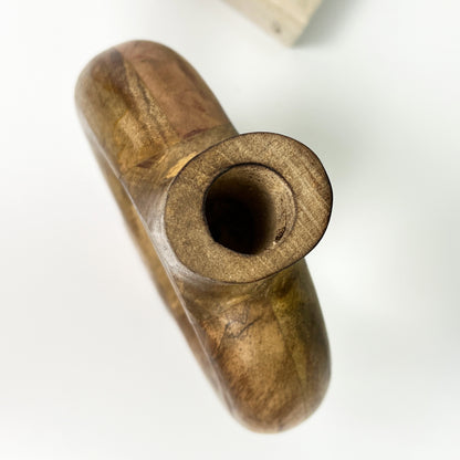 25.5cm Round Wooden Donut Vase