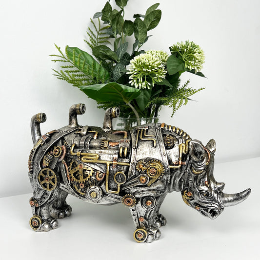 31cm Steampunk Rhino Ornament