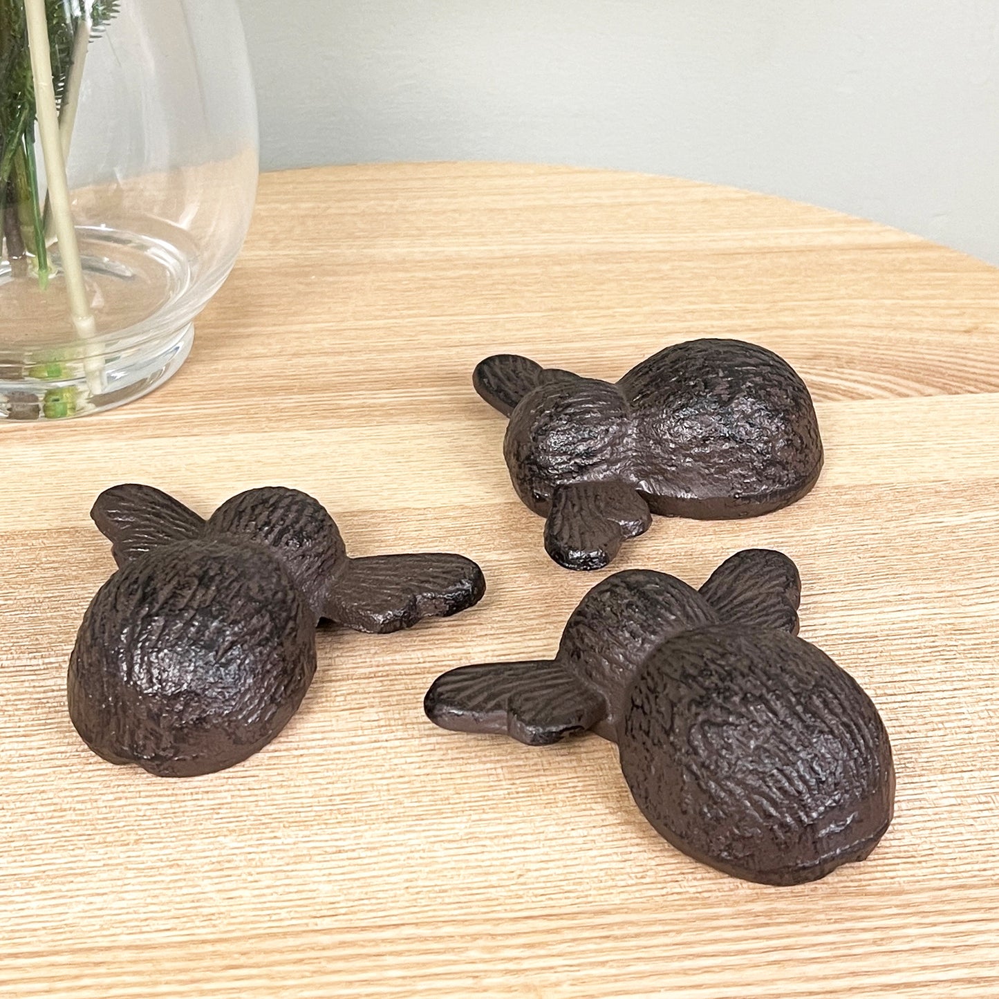 Set of 3 Cast Iron Bees Decorations