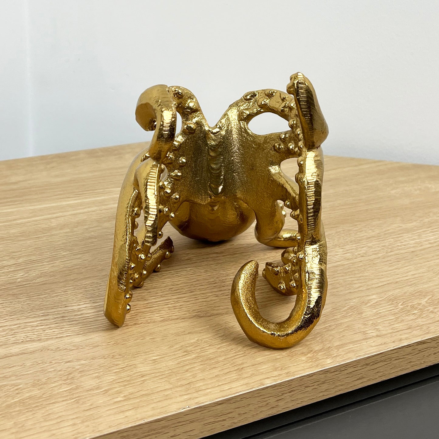 Metal Octopus Wine Bottle Holder - Gold