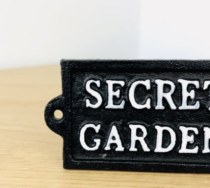 Secret Garden Cast Iron Wall Sign