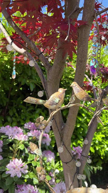 Vintage Heart Hanging Bird Feeder Dish - Birds
