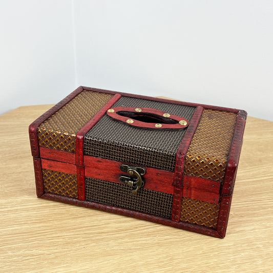 Vintage Trunk Style Tissue Box Cover