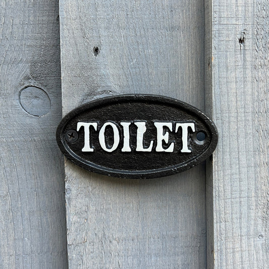 Oval Toilet Wall Plaque / Sign