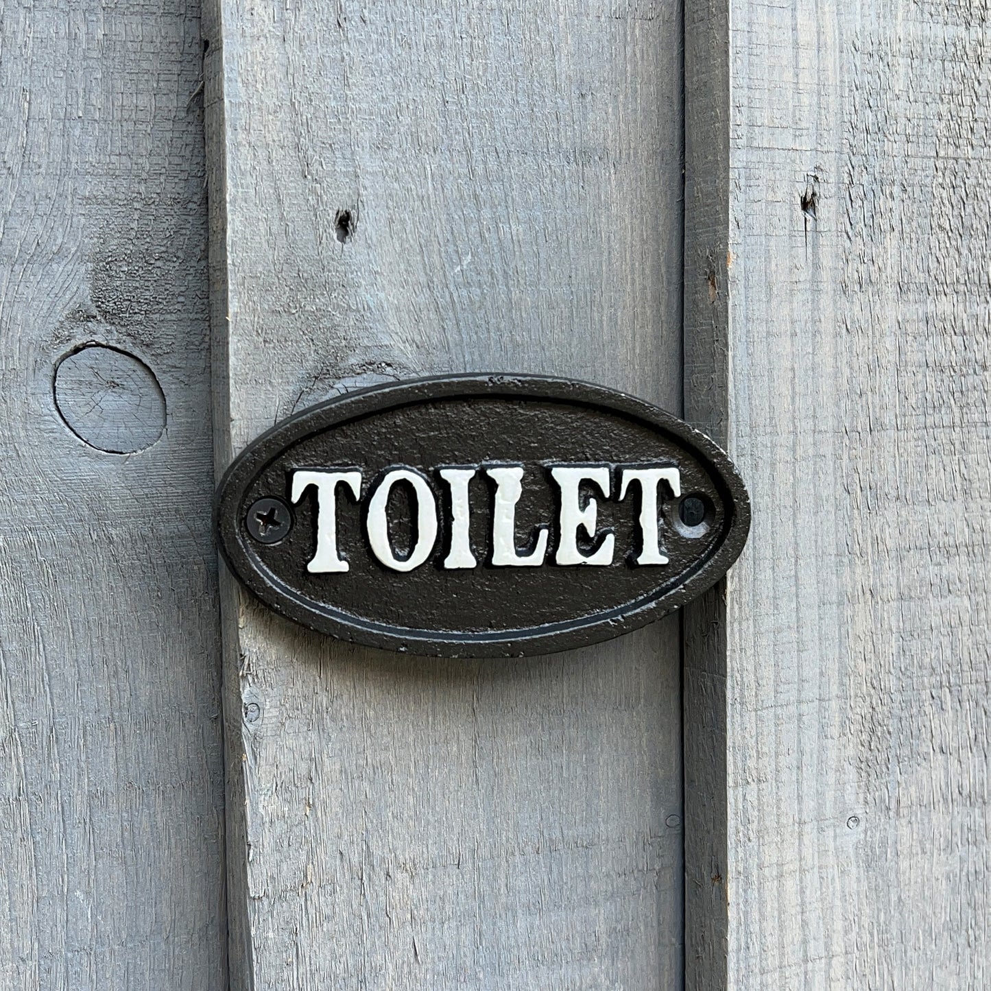 Oval Toilet Wall Plaque / Sign