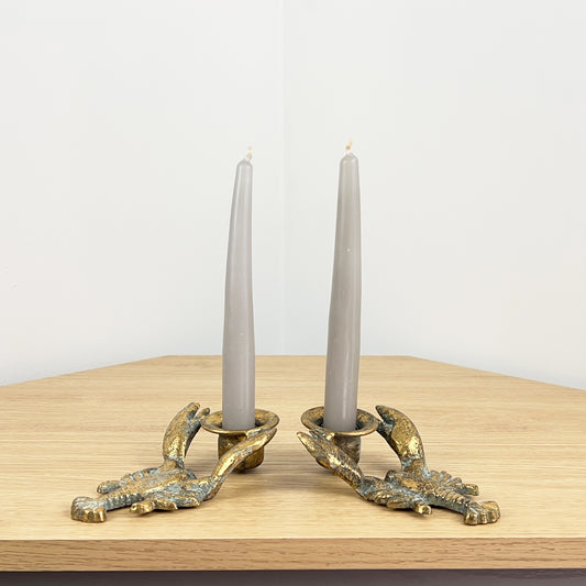 Pair of Lobster Candle Holders