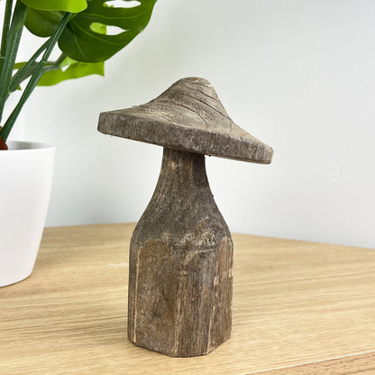 18cm Wooden Mushroom Ornament
