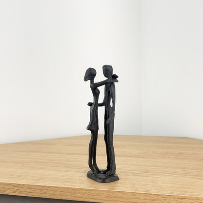 17cm Small Metal Couple Sculpture