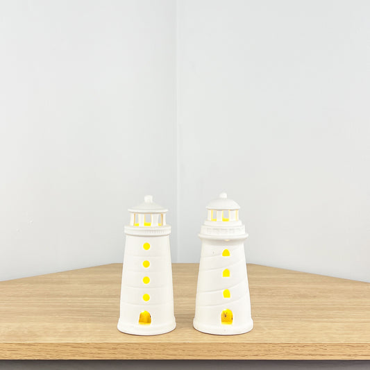Pair of LED Lighthouse Ornaments