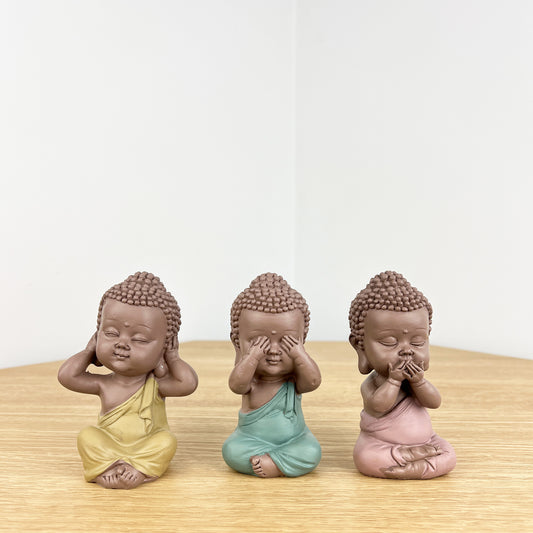 3 Wise Buddha Ornaments