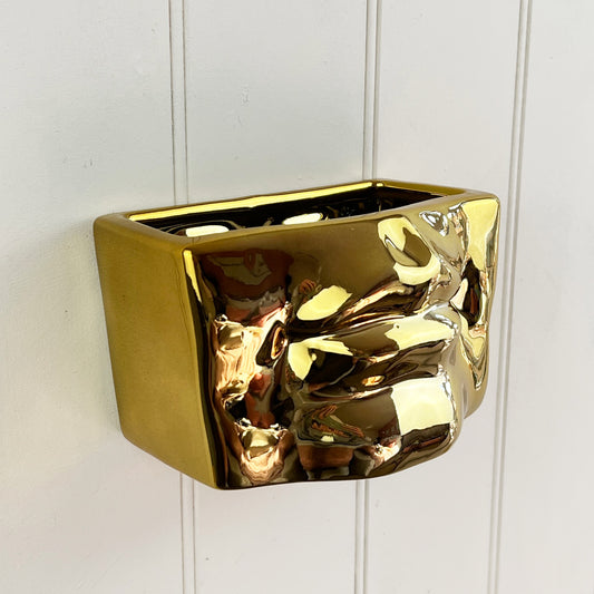 Wall Mounted Gold Mouth Planter