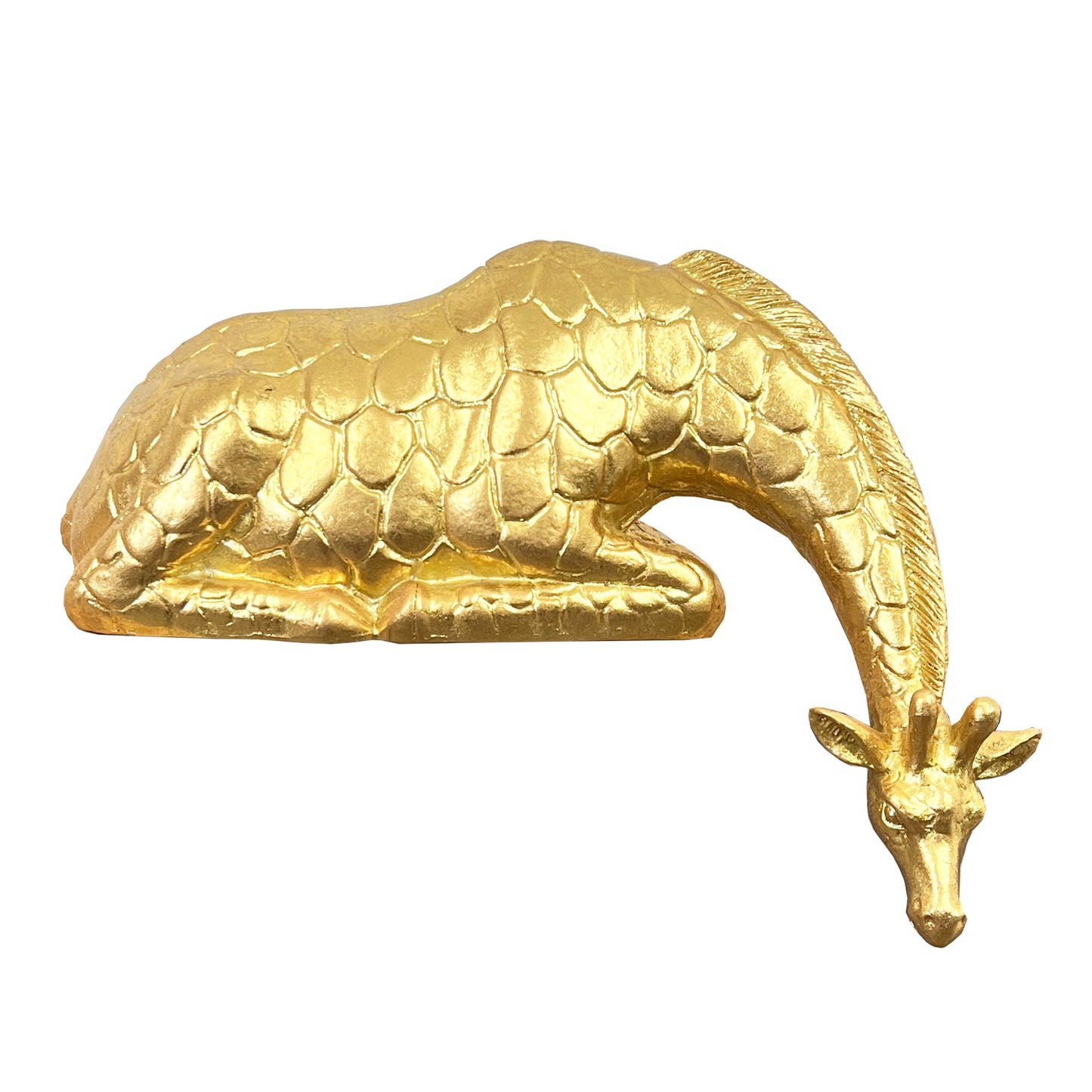 Over-edge Gold Giraffe Ornament – Resin