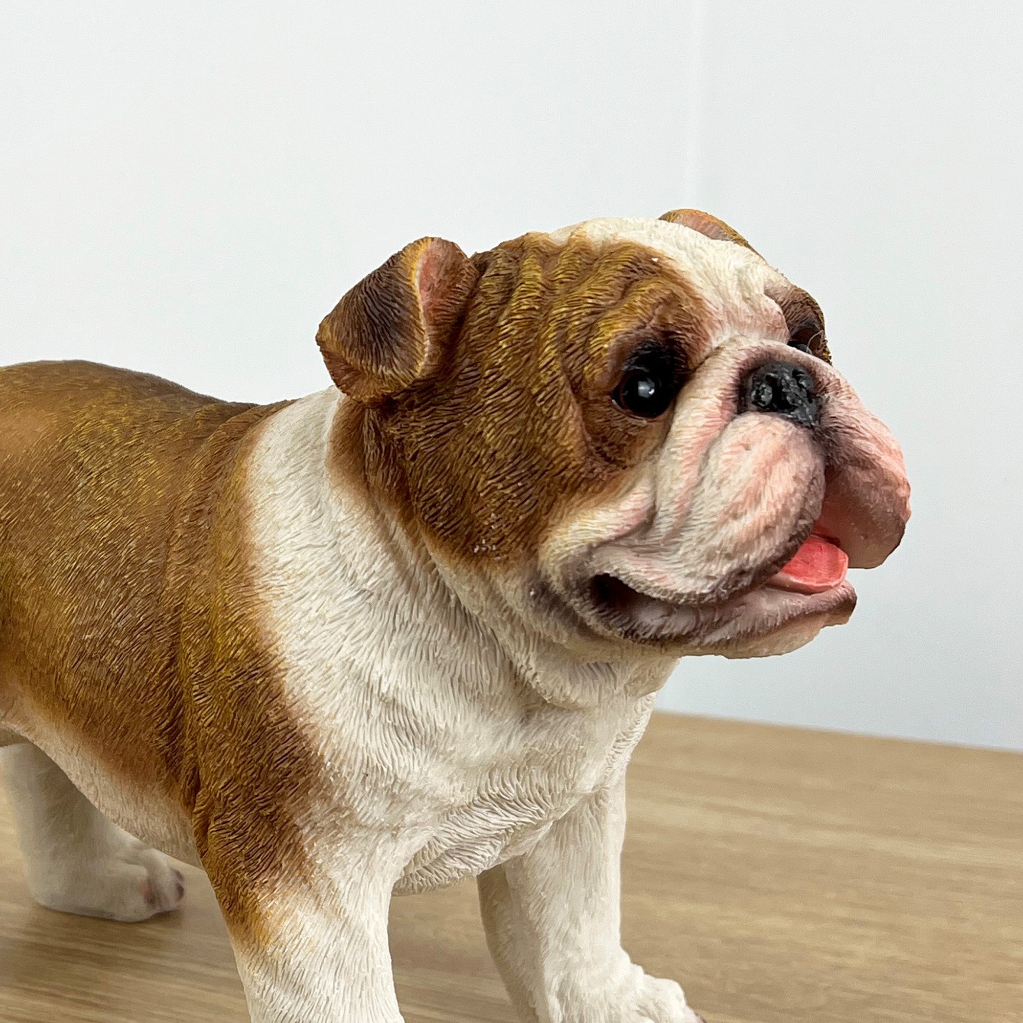 Brown & White Bulldog Ornament - Resin