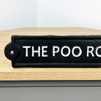 26.5cm 'The Poo Room' Cast Iron Wall Sign / Plaque