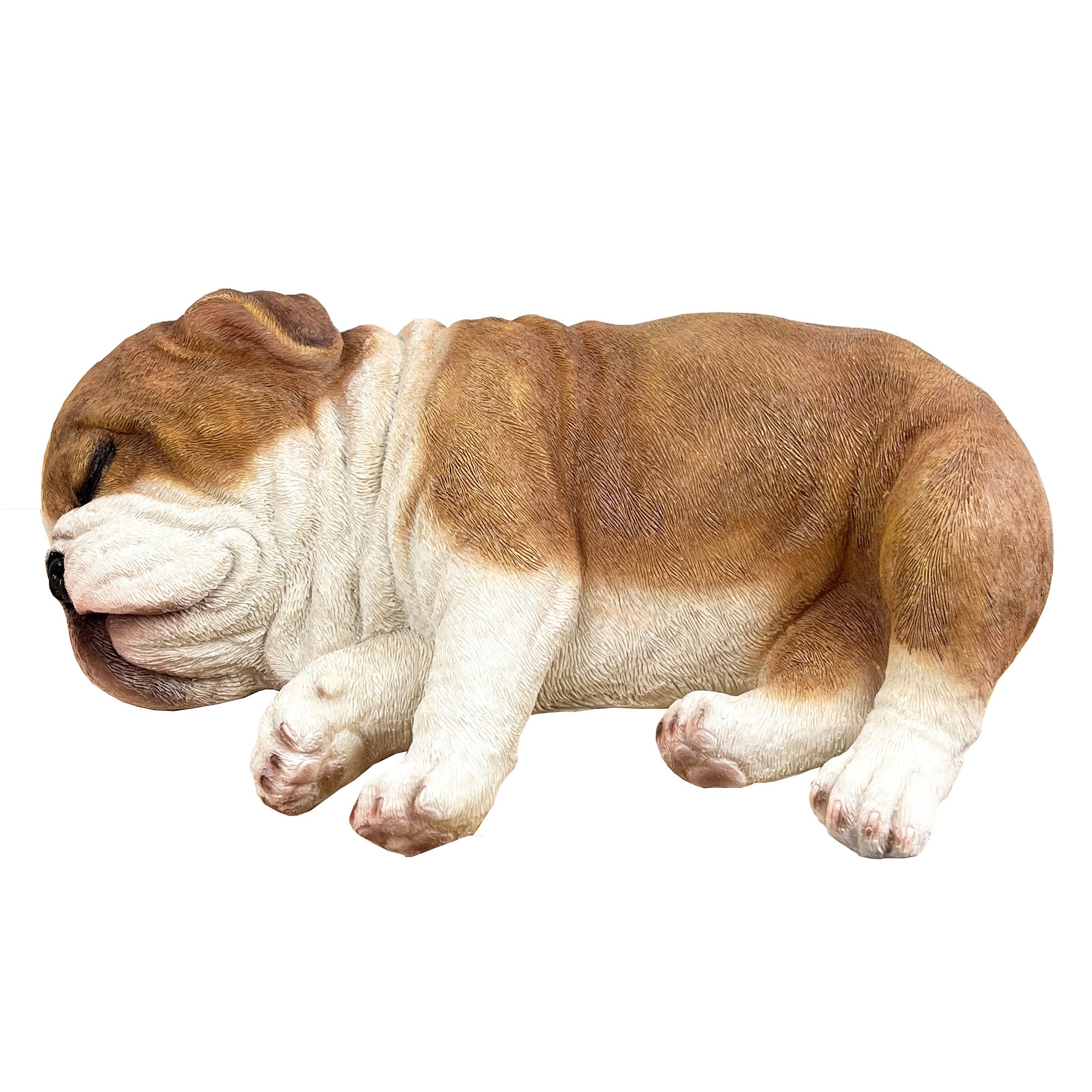 Sleeping British Bulldog Ornament - Resin