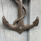 17cm Anchor Wall Hook - Cast Iron