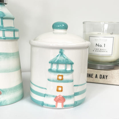 2 Piece Lighthouse Bathroom Accessories Set - Ceramic