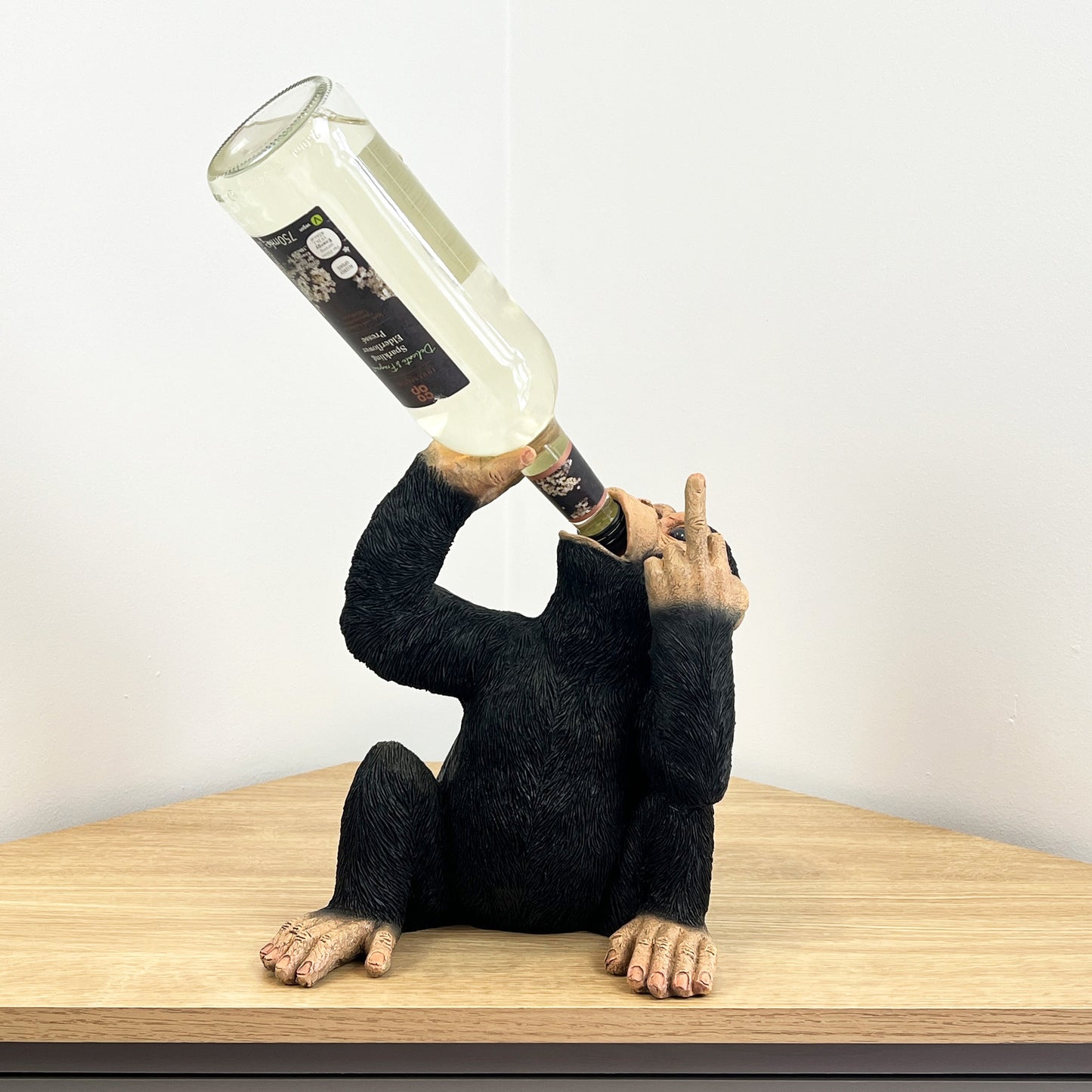 Rude Monkey Wine Bottle Holder - Resin