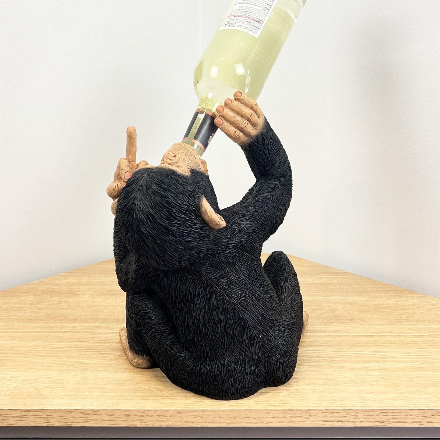 Rude Monkey Wine Bottle Holder - Resin