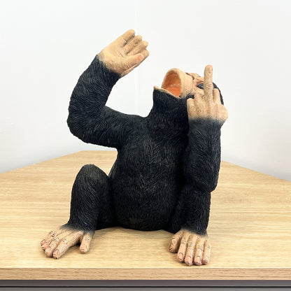 Rude Monkey Wine Bottle Holder - Resin