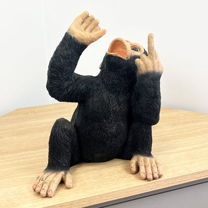 Rude Monkey Wine Bottle Holder - Resin