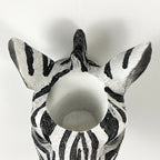 Zebra Head Wall Planter - Resin