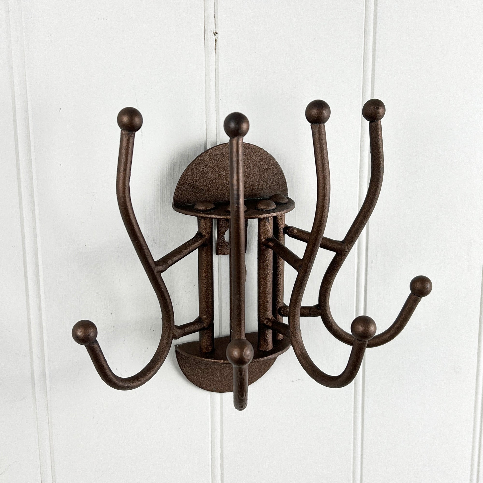 4 Hook Wall Mounted Coat Stand – Metal