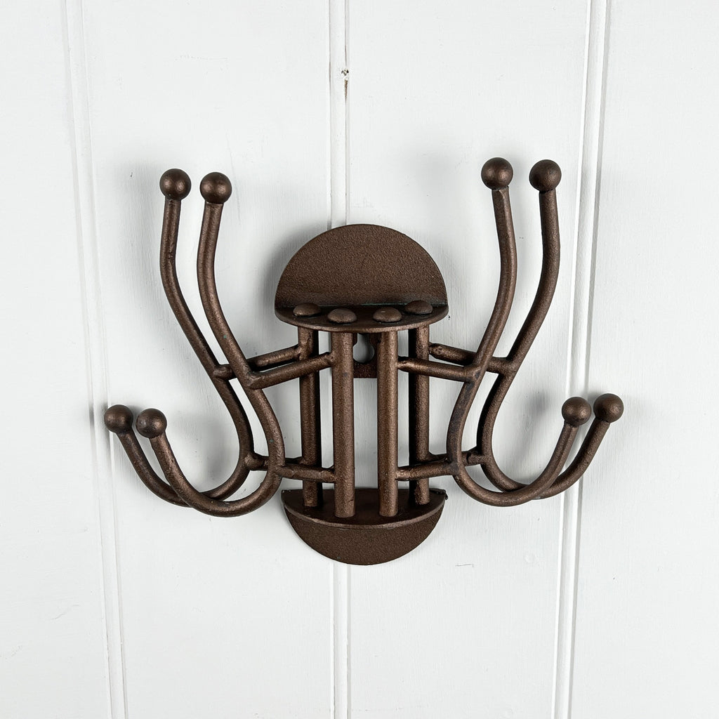 4 Hook Wall Mounted Coat Stand – Metal