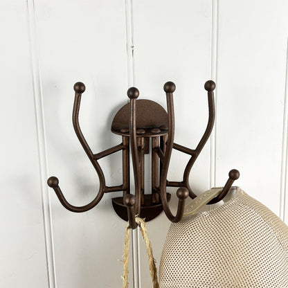 4 Hook Wall Mounted Coat Stand – Metal