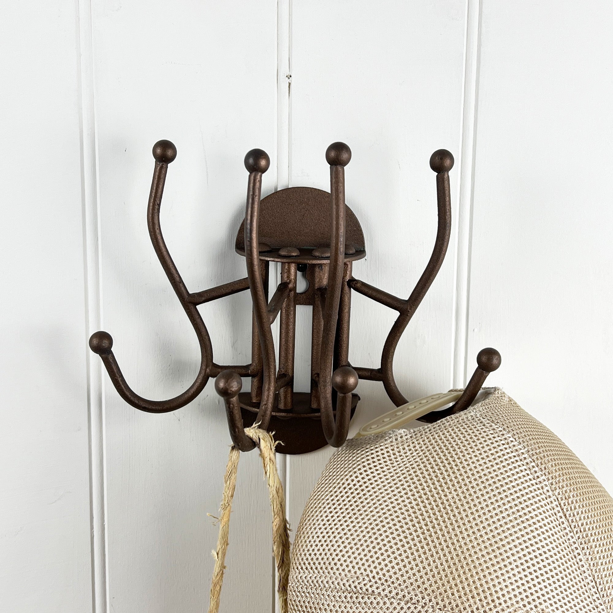 4 Hook Wall Mounted Coat Stand – Metal