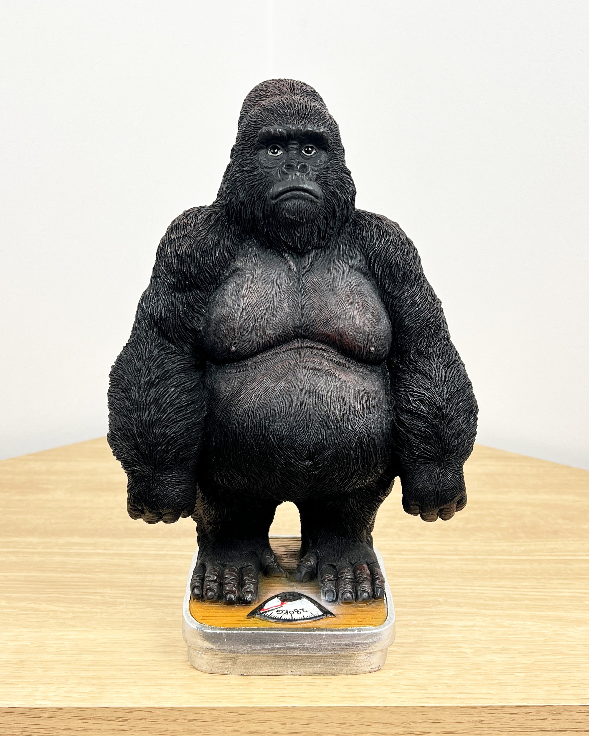 10.5” Gorilla on Bathroom Scales – Resin