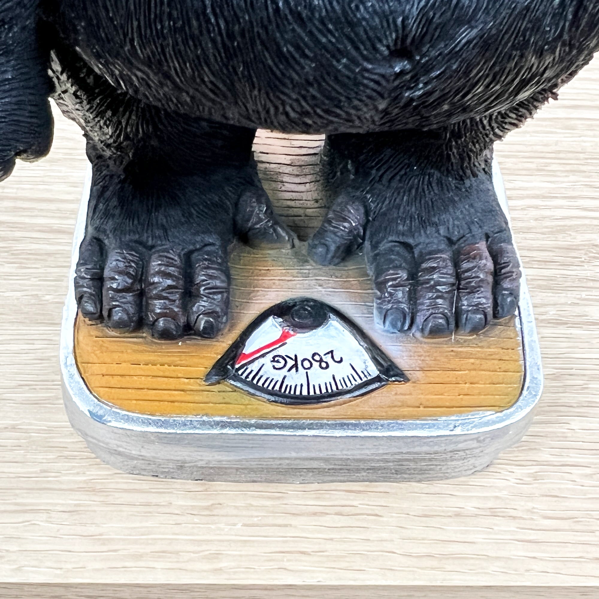 10.5” Gorilla on Bathroom Scales – Resin