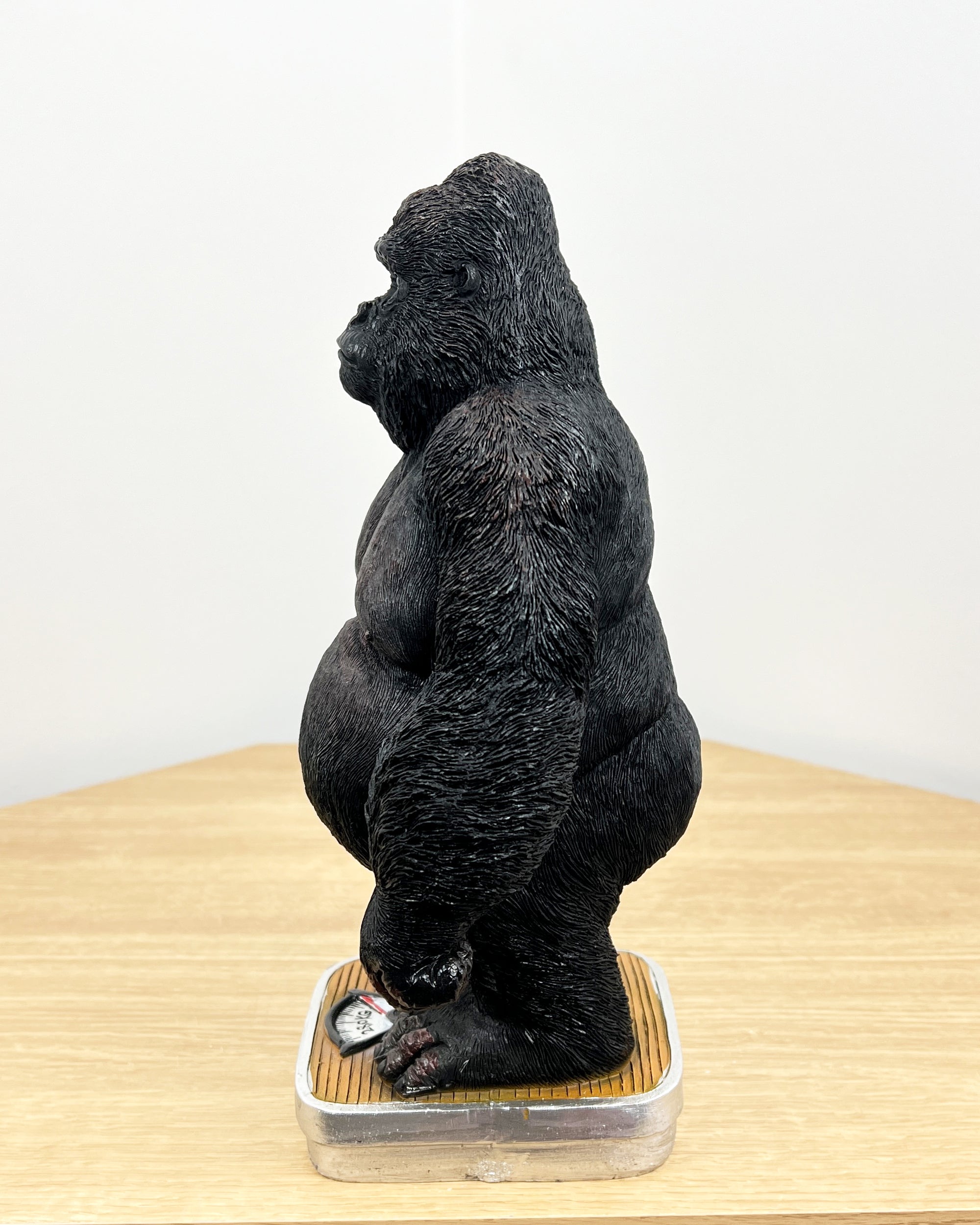 10.5” Gorilla on Bathroom Scales – Resin