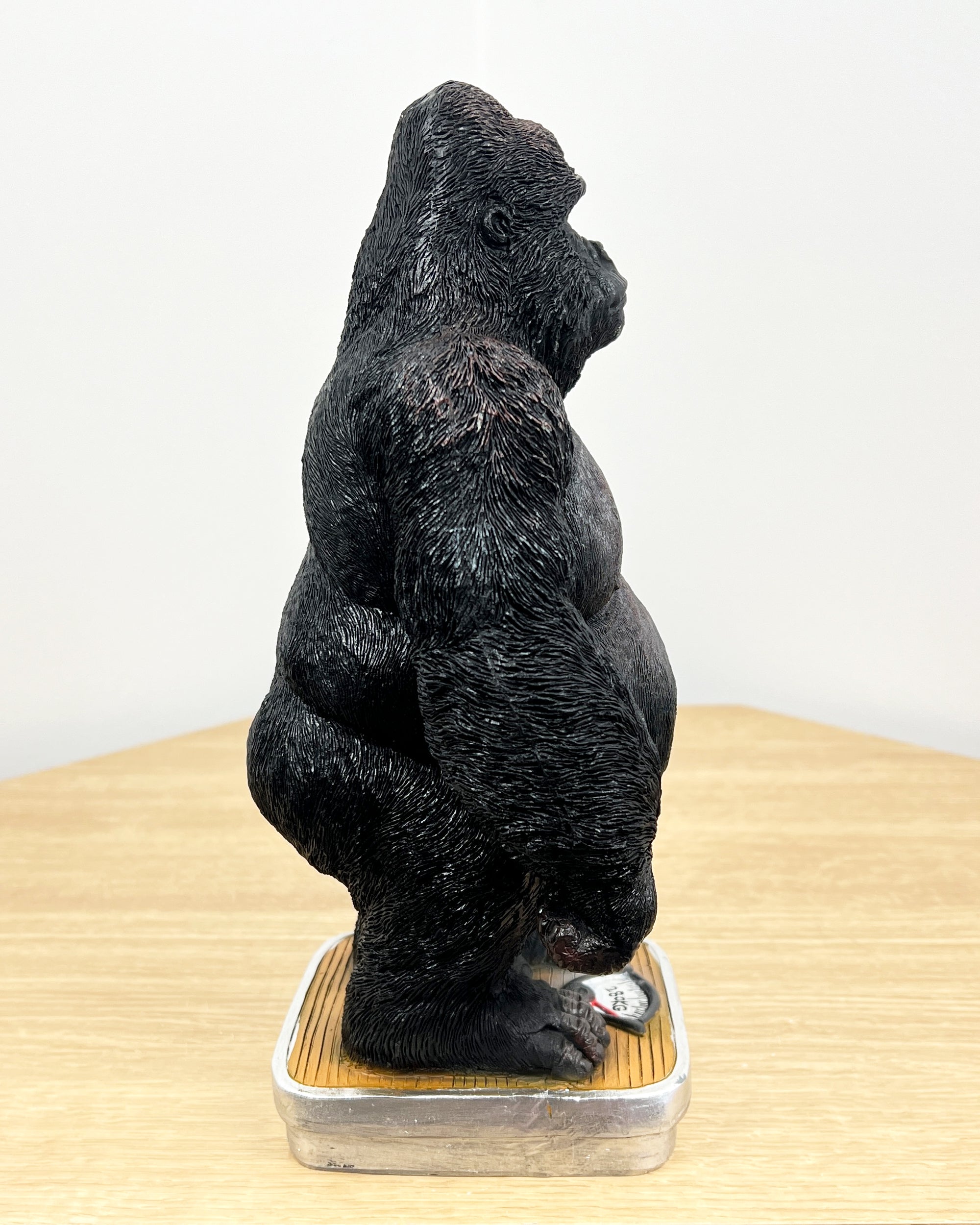 10.5” Gorilla on Bathroom Scales – Resin