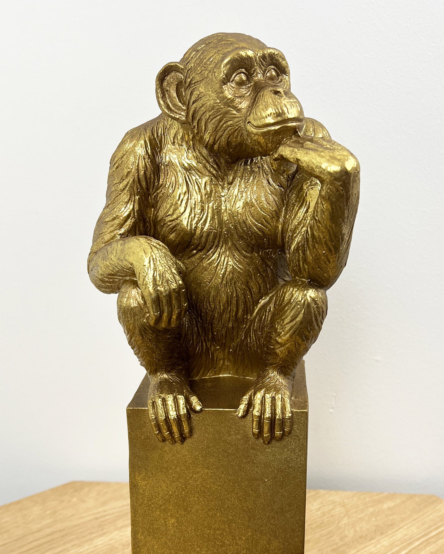 Large Thinking Monkey Ornament – Resin