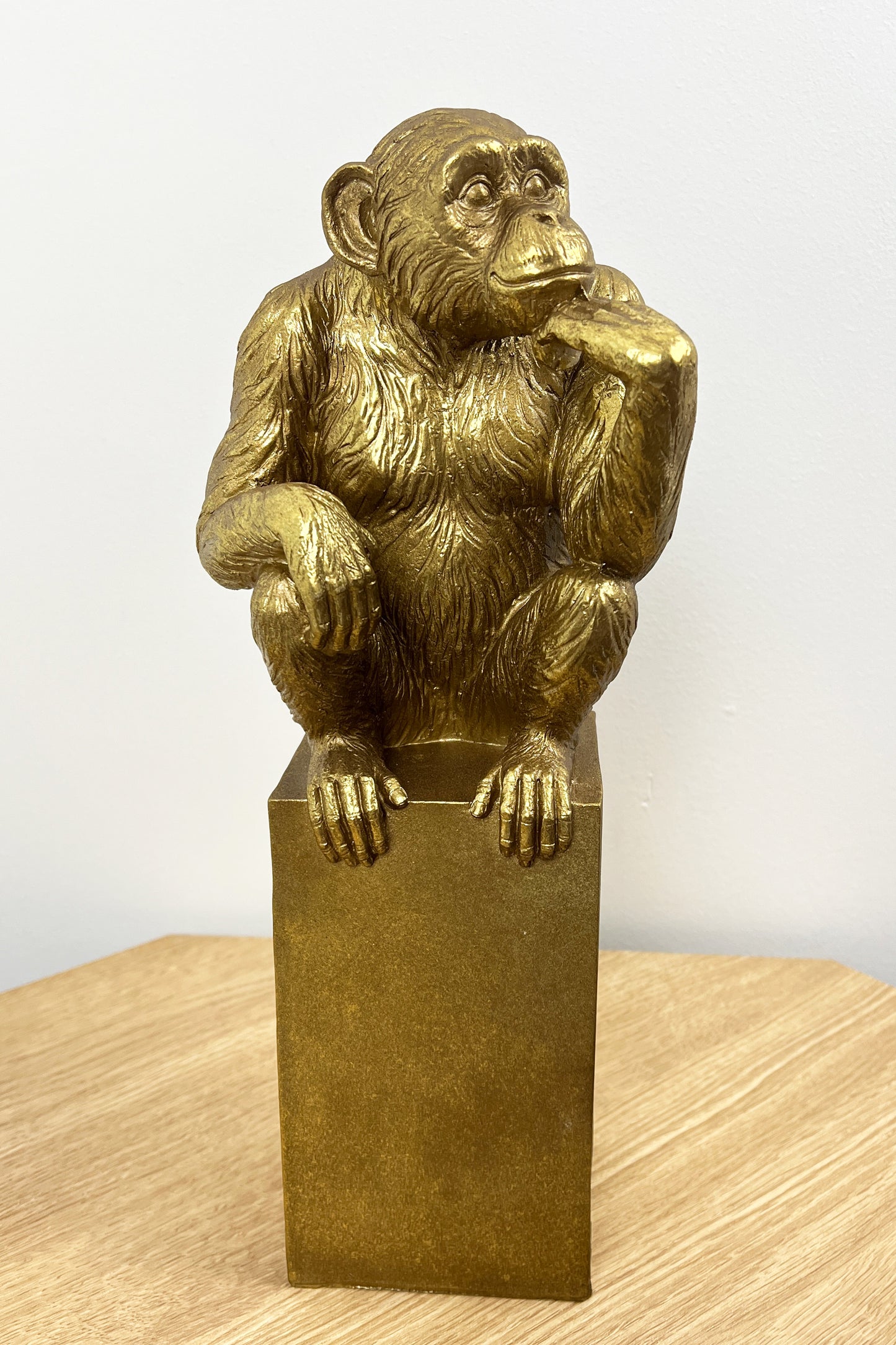 Large Thinking Monkey Ornament – Resin